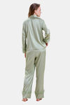Mysthelle Silk & Satin Loungewear Set - Mint Green — thumbnail 2